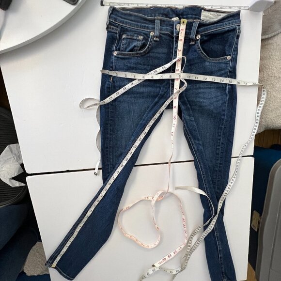Rag & Bone 9" Skinny in Color Phoenicia Denim Jeans Sz 26 - Picture 13 of 13